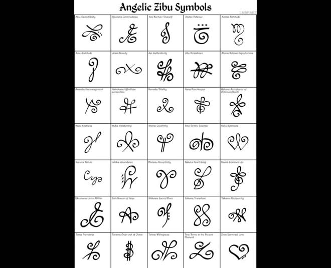 zibu angelic symbols and their meanings