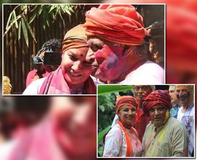 जावेद और शबाना की रंगीन होली पार्टीज- . akhtar holi party