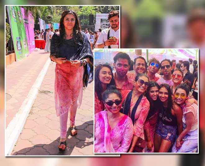 एकता कपूर की टीवी वाली होली पार्टी- . ekta kapoor holi party