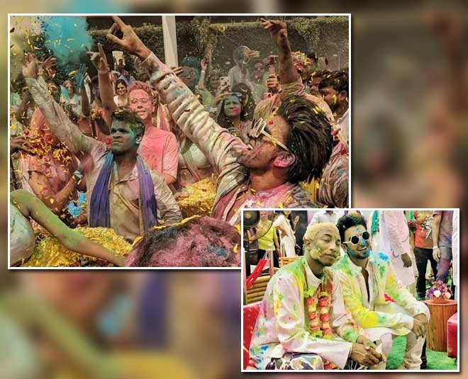 रणबीर सिंह की पार्टी और विदेशी स्वैग- . ranveer singh holi party