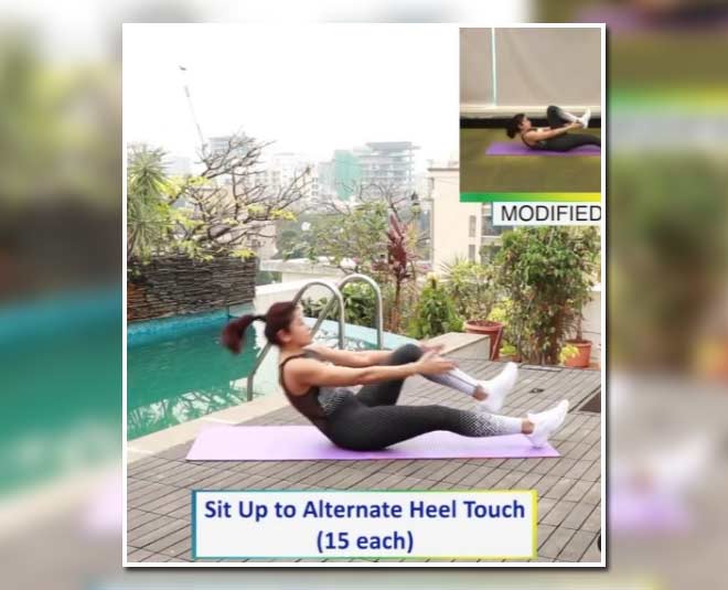 Sit up to Alternate Heel Touch inside 