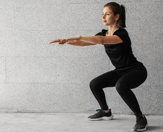 Squats exercise inside