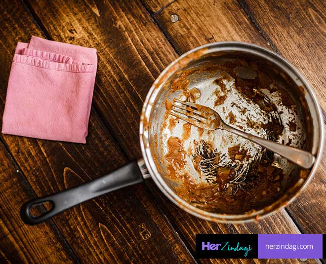 burning utensils and cleaning