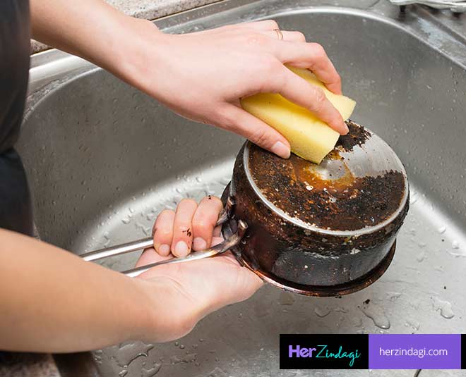 cleaning and buring utensils