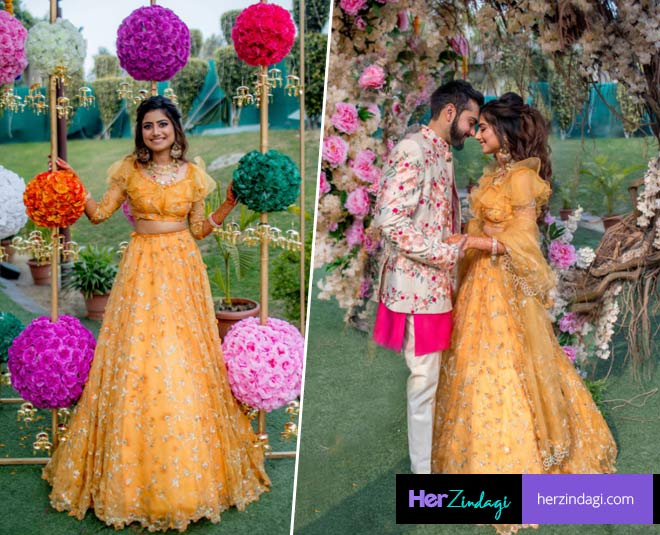 दूल्हा और दुल्हन की मेहंदी के आउटफिट- dikshant and meenal mehendi