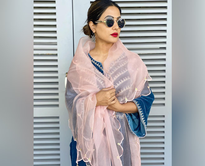 hina khan hairstyle ideas low bun