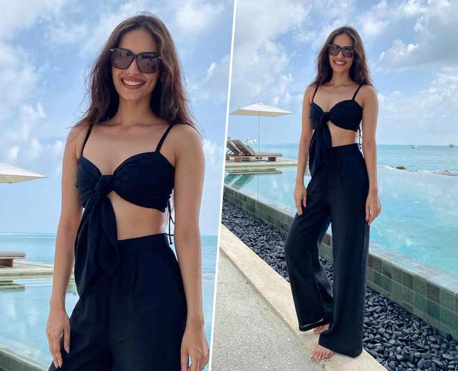 manushi chhillar summer fashion all black