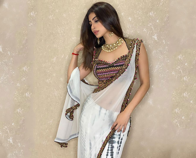 mouni roy new saree looks 