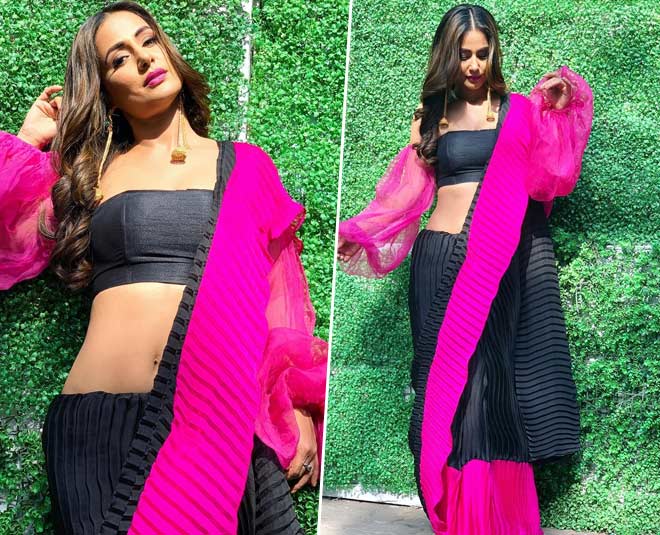 ruffle  saree  styling  tips hina