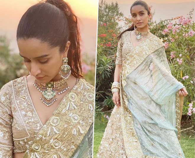 shraddha kapoor dupatta draping