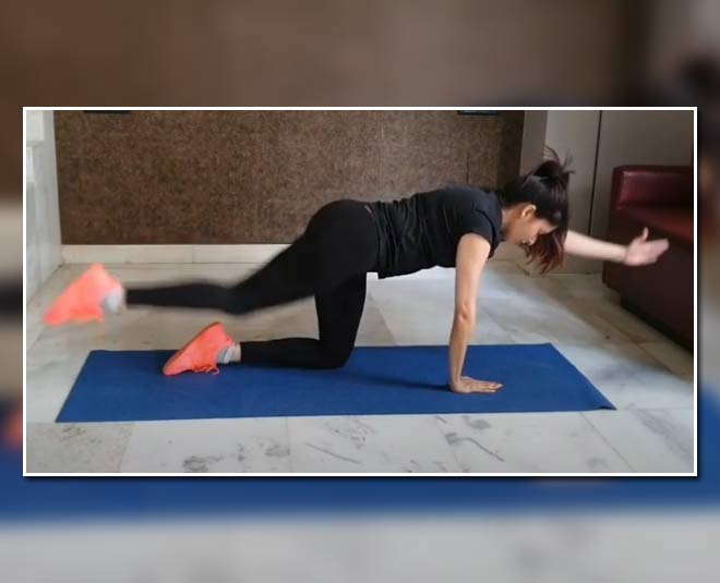 Bird dog crunches inside