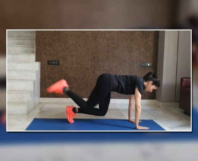 Raised knees with leg extension inside 