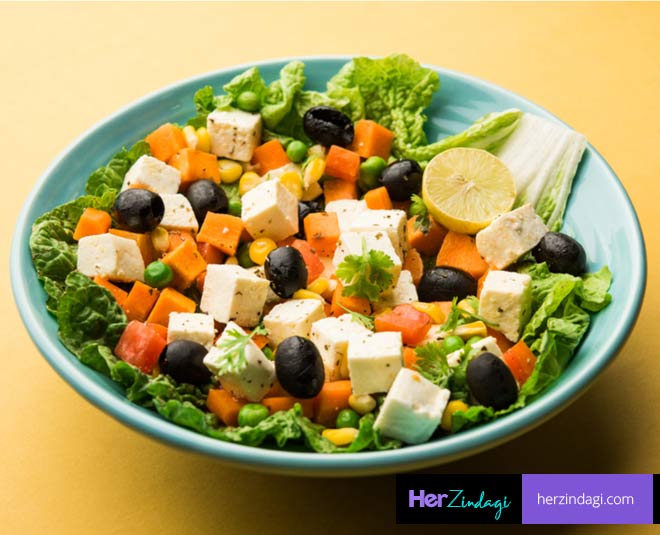 belly fat paneer salad inside 