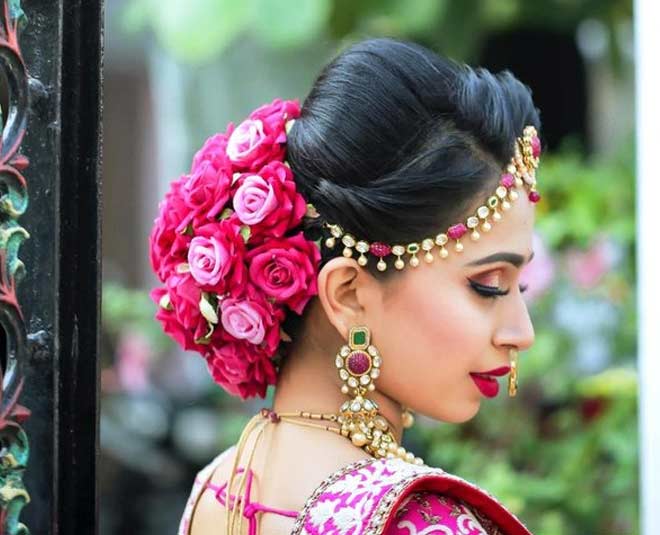 42 Best Bridal Hairstyles To Match With Sarees: From Braided Bun To Dreamy  Waves