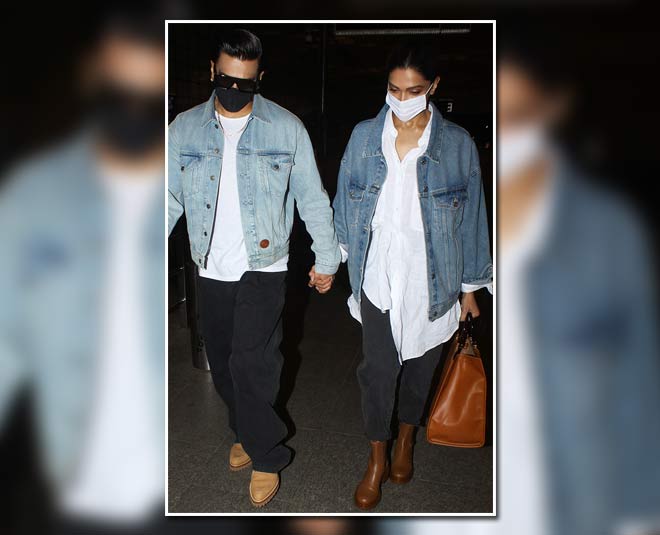 Black jackets and white sneakers, Deepika Padukone and Ranveer