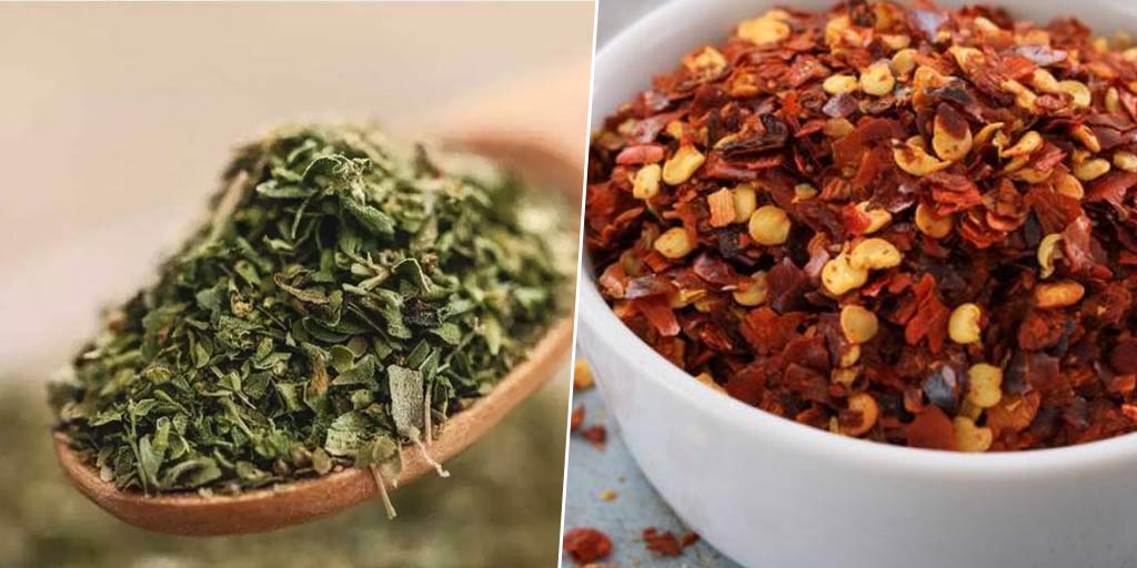 Easy Trick For Homemade Oregano And Chilli Flakesबिना मिक्सर के घर पर