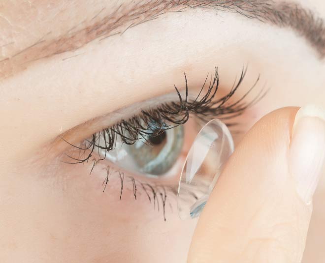 remember when  wearing contact lenses inside 