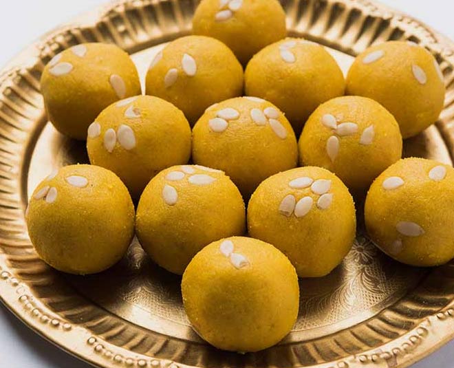 sugar free sweet recipes besann laddu inside 