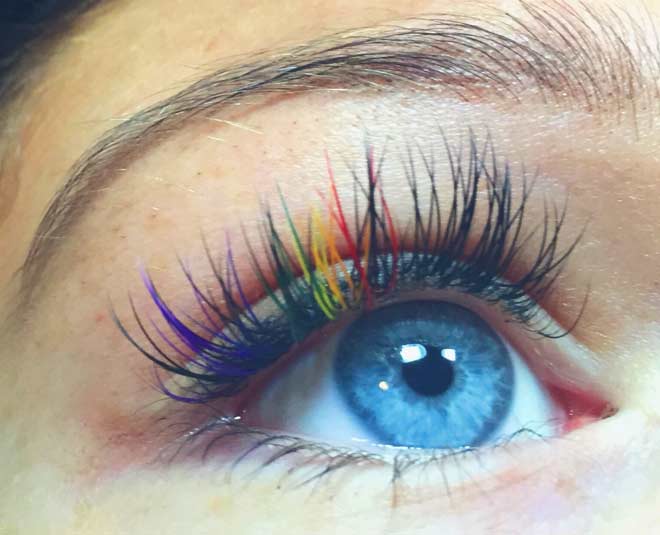colourful eyelashes