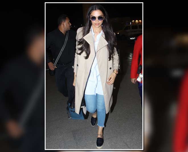 Deepika Padukone's Airport Look Is Complete With A Tan Trench Coat And Her Louis  Vuitton Bag