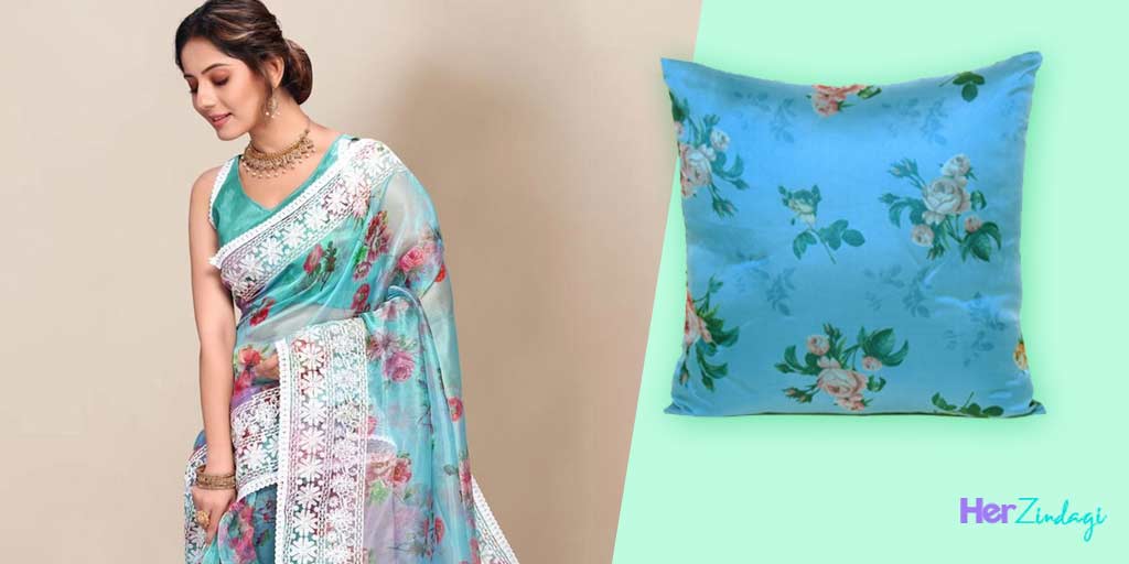 How to Make a Cushion Cover From an Old Sareeपुरानी साड़ी से भी बनाए