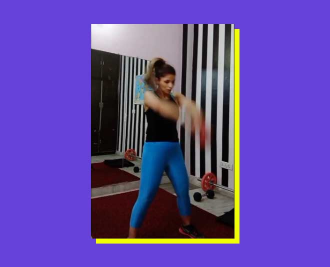 exercise with kettlebell