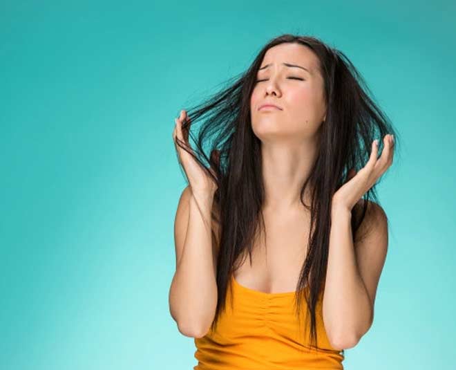 greesy hair and scalp