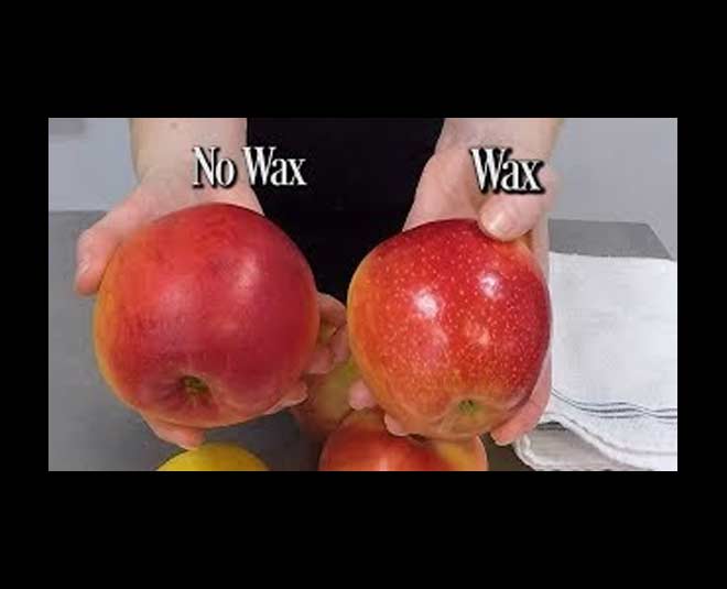 how to check wax from fruits and vegetables inside 