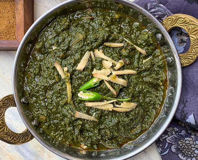 साग how to make saag without tomato