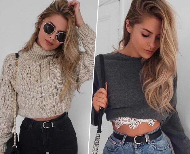 how to style crop sweaters