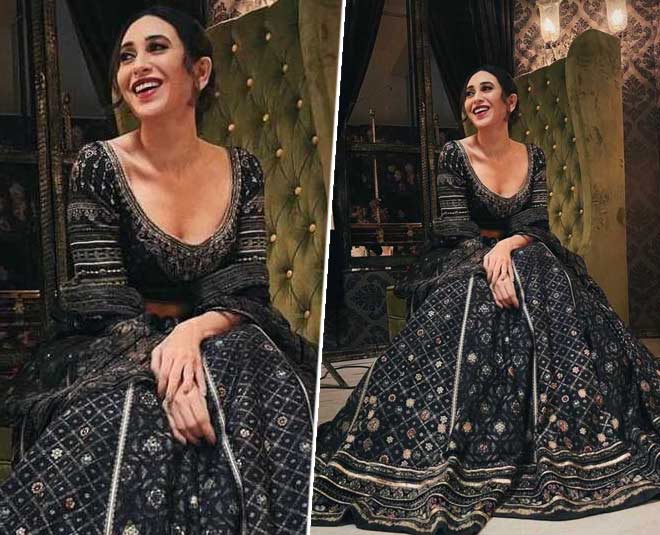Karisma Kapoor looks mesmerising in a black lehenga set; take a look |  Fashion News - The Indian Express
