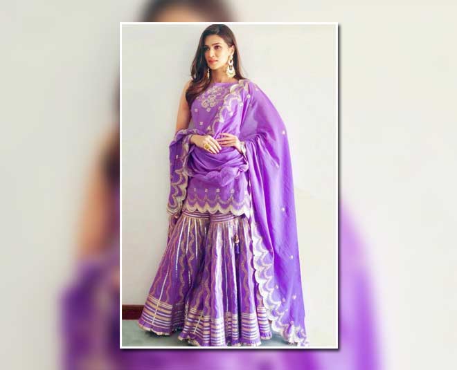 kriti purple sharara