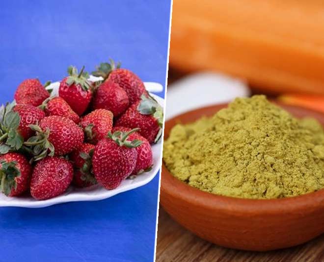 multani mitti strawberry face pack for dry skin
