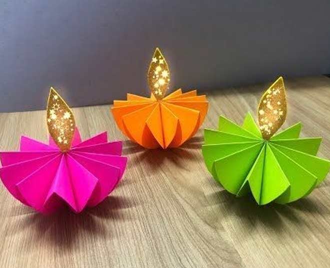 paper diya for diwali