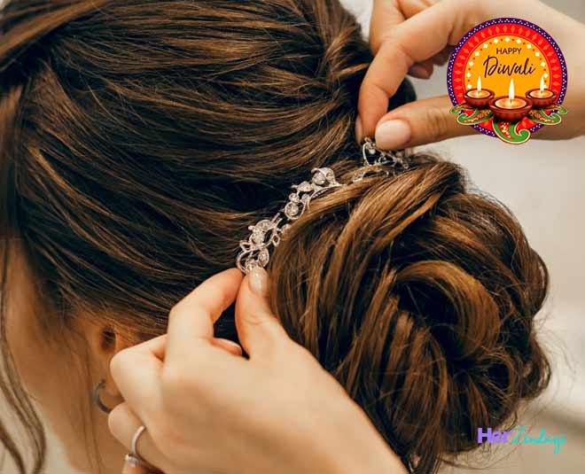 Tress game festive hairstyles for Diwali  Feminain