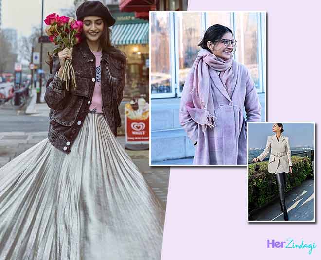 sonam kapoor winter outfits