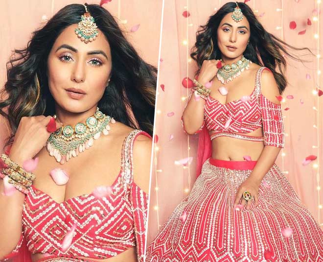 wedding function lehenga inspired by hina khan