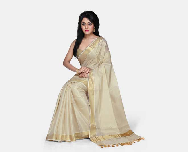 Kerala Kavasu Cotton Saree