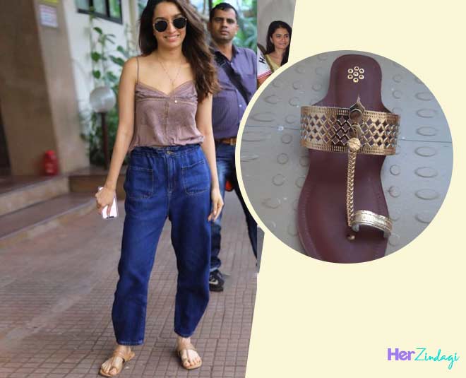 black kolhapuri chappal