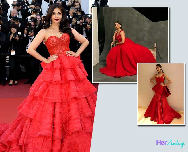 bollywood red gown main