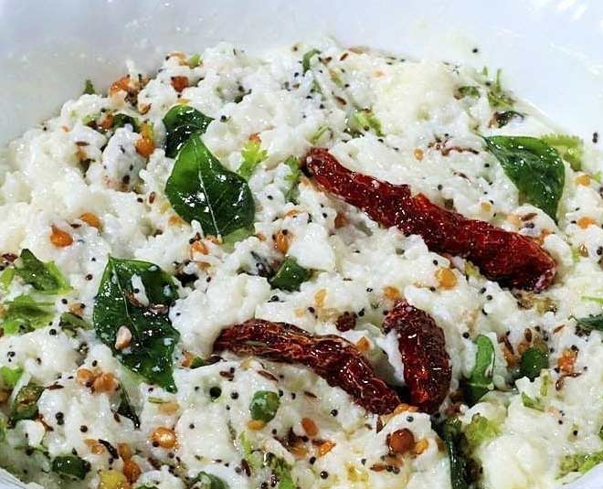 famous veg foods of south india dahi chawal inside 