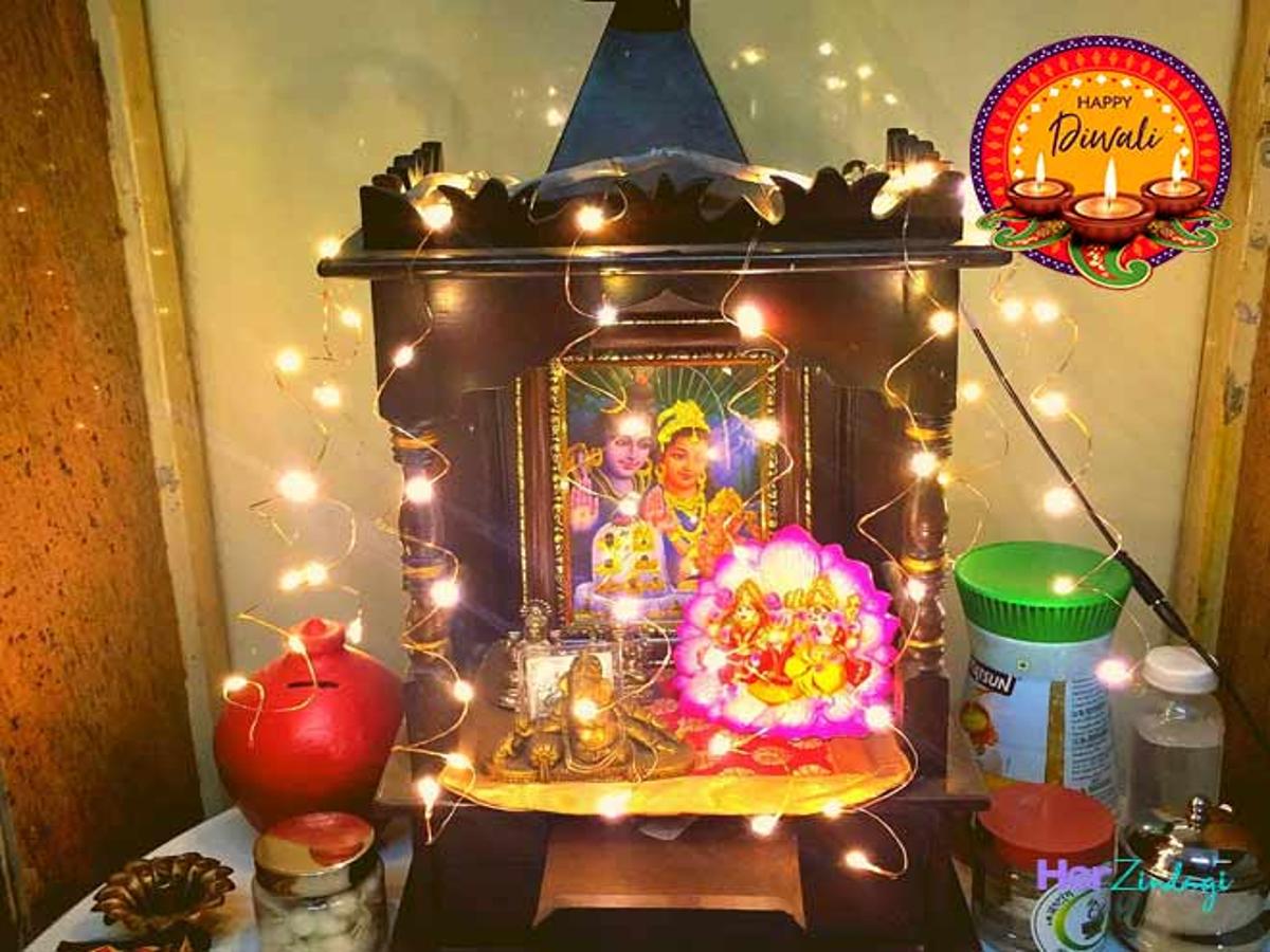 mandir decoration light