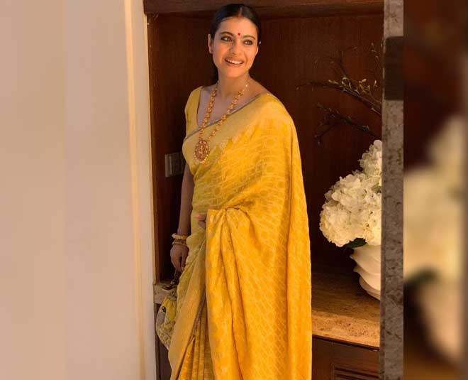 पहला दिन kajol yellow outfit navratri