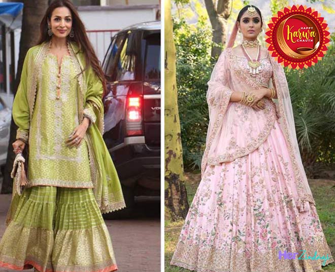 23 Beautiful Karwa Chauth Outfit Ideas For Women To Try | Outfits, Festival  outfits, Women