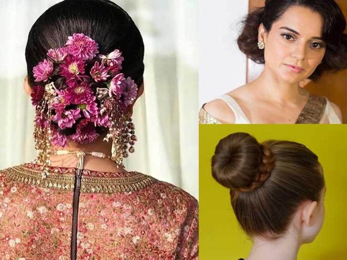 Simple Juda Hairstyle for Saree in Hindi | simple juda hairstyle for saree  | HerZindagi