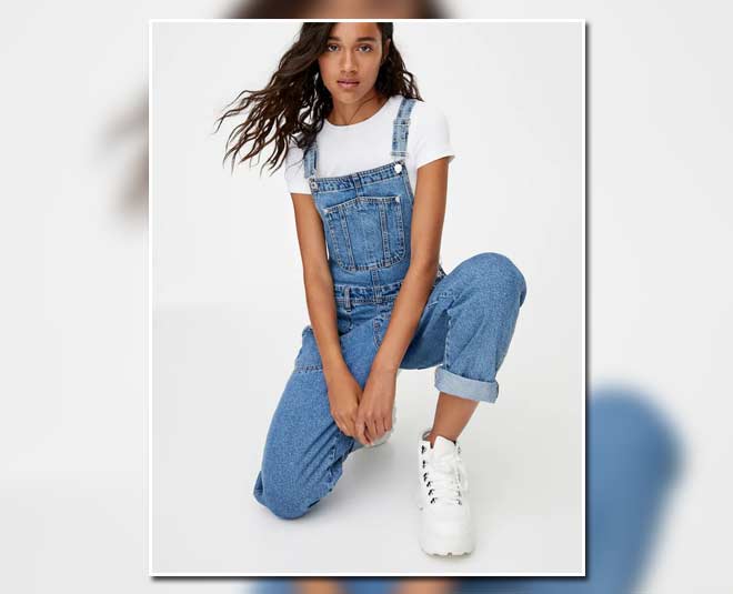 blue dungarees