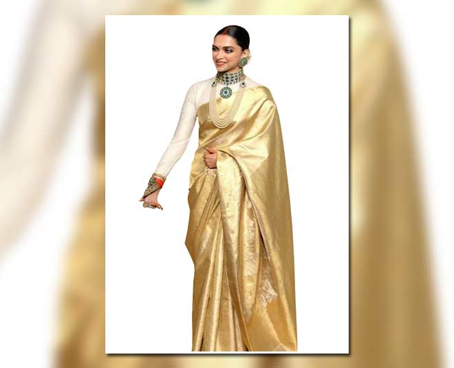 gold  silk  saree