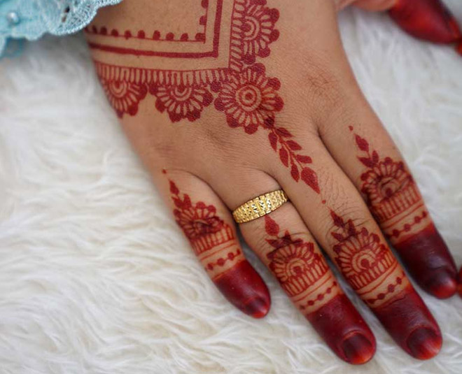 Dark red shirt square nails. With a beautiful Henna tattoo I got at the  India fest in Palm Beach. | Red henna, Henna tattoo, Tattoos