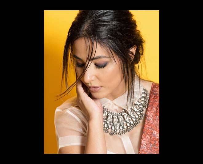 high neck blouse design you can style with saree tips inside 