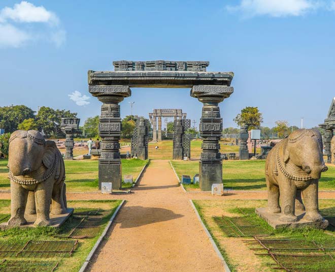history about warangal fort inside 
